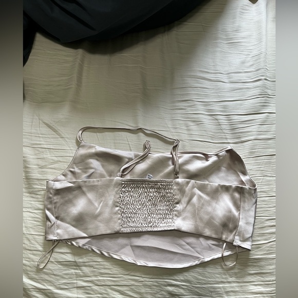 Champagne colour silk cowl neck top. Very comfortable to wear. Size medium - Picture 2 of 2